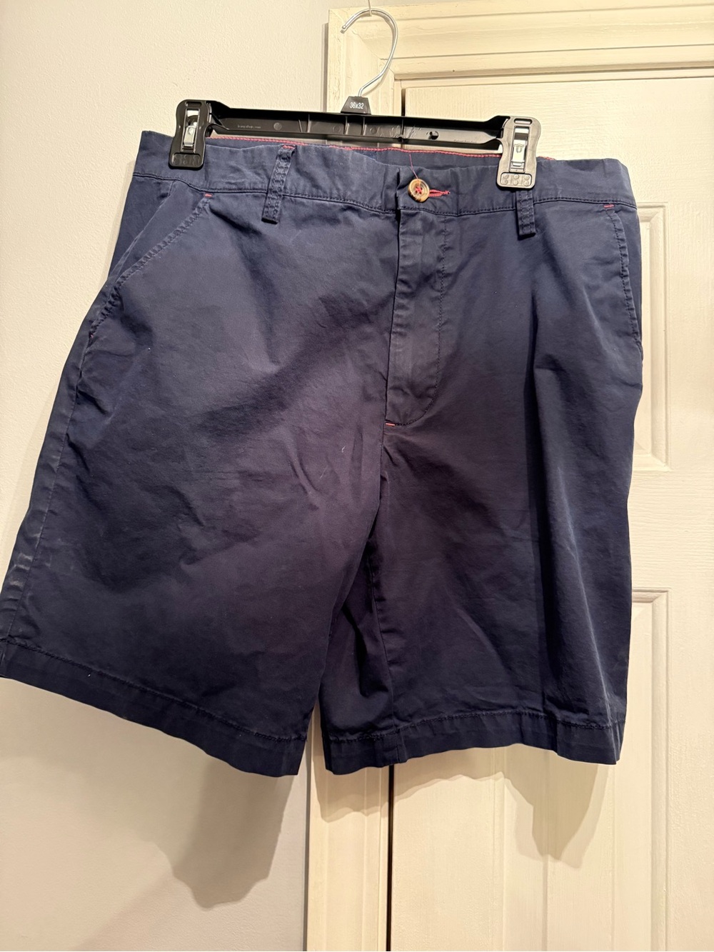 Nautica Men's Navy Flat Front Chino Shorts
